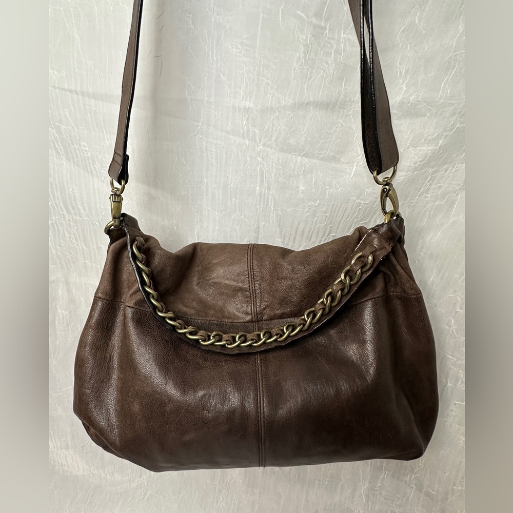 Banana Republic Brown Leather Hobo Crossbody/Shoulder Bag vintage
